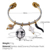 316L Stainless Steel Open Thin Irregular Minimalist Retro Personality Electroplated Bracelet