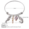 316L Stainless Steel Open Thin Irregular Minimalist Retro Personality Electroplated Bracelet