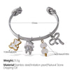 316L Stainless Steel Open Thin Irregular Minimalist Retro Personality Electroplated Bracelet