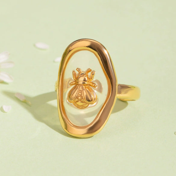 Stainless Steel Opening Ring With Animal Zodiac Pattern Electroplated For Women