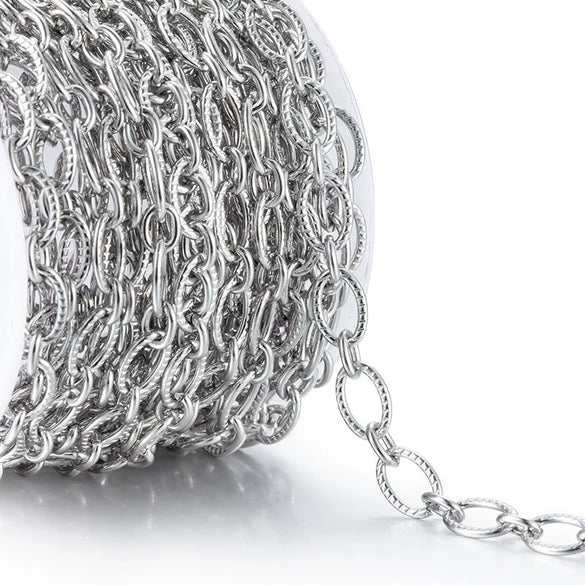Stainless Steel Oshaped Cross Chain Jewelry Chain Electrolytic Brightening Diy Necklace Bracelet
