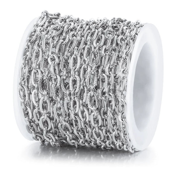 Stainless Steel Oshaped Cross Chain Jewelry Chain Electrolytic Brightening Diy Necklace Bracelet