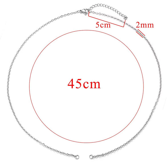 Stainless Steel Oshaped Cross Half Chain Broken Cuban Chain Hanging Double Ring Chain Cartoon Geometric Diy Jewelry Accessories Necklace With Electroplating