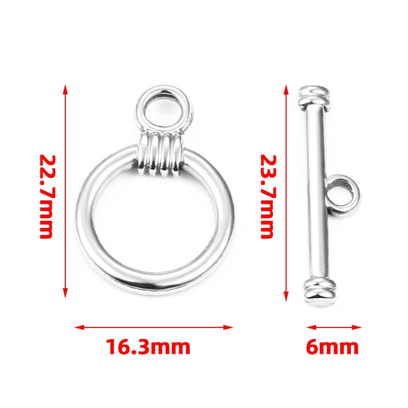 Stainless Steel Ot Ring Bar Jewelry Connecting Buckle Electroplated For Men And Women