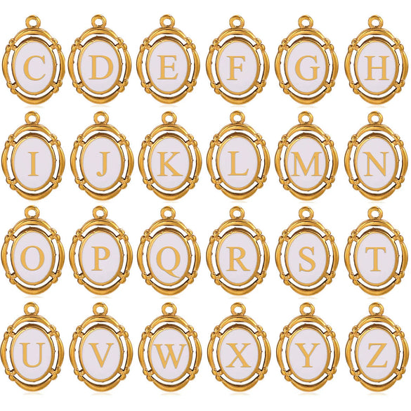 Stainless Steel Oval And Hexagonal Geometric Letter Pendant Jewelry Accessories With Electroplating