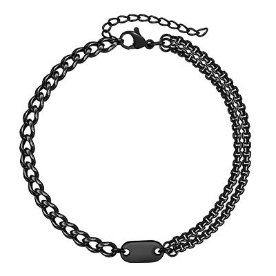 Stainless Steel Oval Chain Bracelet Electroplated Fashion For Women
