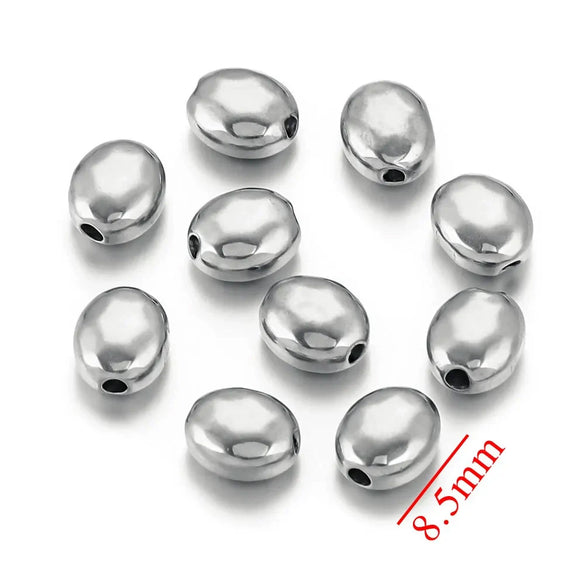Stainless Steel Oval Drop And Curved Electroplated Spacer And Positioning Beads For Diy Jewelry Accessories