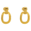 316L Stainless Steel Oval Geometric Electroplated Earrings Unisex