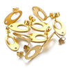Stainless Steel Oval Hollow Fashion Geometric Electroplated Earrings Jewelry Accessories Diy Making Supplies