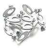 Stainless Steel Oval Hollow Fashion Geometric Electroplated Earrings Jewelry Accessories Diy Making Supplies