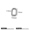 Stainless Steel Oval Melon Seed Jewelry Buckle Necklace Diy Handmade Electroplated Semi Finished Pendant Jewelry Accessories
