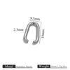 Stainless Steel Oval Melon Seed Jewelry Buckle Necklace Diy Handmade Electroplated Semi Finished Pendant Jewelry Accessories