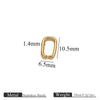 Stainless Steel Oval Melon Seed Jewelry Buckle Necklace Diy Handmade Electroplated Semi Finished Pendant Jewelry Accessories