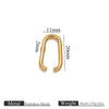 Stainless Steel Oval Melon Seed Jewelry Buckle Necklace Diy Handmade Electroplated Semi Finished Pendant Jewelry Accessories