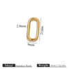Stainless Steel Oval Melon Seed Jewelry Buckle Necklace Diy Handmade Electroplated Semi Finished Pendant Jewelry Accessories