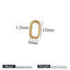 Stainless Steel Oval Melon Seed Jewelry Buckle Necklace Diy Handmade Electroplated Semi Finished Pendant Jewelry Accessories