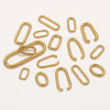 Stainless Steel Oval Melon Seed Jewelry Buckle Necklace Diy Handmade Electroplated Semi Finished Pendant Jewelry Accessories