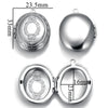 Stainless Steel Oval Photo Box Pendant Jewelry Accessories With Vintage Embossed Pattern And Electroplating