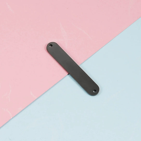 Stainless Steel Oval Rectangle Double Hole Pendant Diy Bracelet Necklace Accessories Fine Polishing Geometric Style