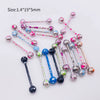 Stainless Steel Painted Geometric Circular Nose Rings Eyebrow Nails Cshaped Ear Bone Nails Lip Nail Piercing Jewelry