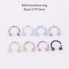 Stainless Steel Painted Geometric Circular Nose Rings Eyebrow Nails Cshaped Ear Bone Nails Lip Nail Piercing Jewelry