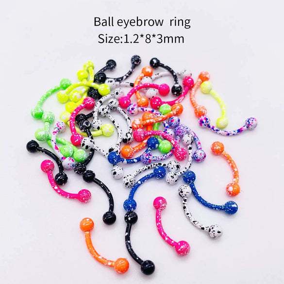 Stainless Steel Painted Geometric Circular Nose Rings Eyebrow Nails Cshaped Ear Bone Nails Lip Nail Piercing Jewelry