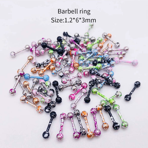 Stainless Steel Painted Geometric Circular Nose Rings Eyebrow Nails Cshaped Ear Bone Nails Lip Nail Piercing Jewelry