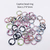 Stainless Steel Painted Geometric Circular Nose Rings Eyebrow Nails Cshaped Ear Bone Nails Lip Nail Piercing Jewelry