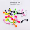 Stainless Steel Painted Geometric Circular Nose Rings Eyebrow Nails Cshaped Ear Bone Nails Lip Nail Piercing Jewelry