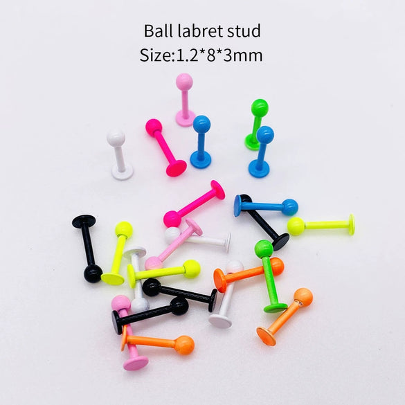 Stainless Steel Painted Geometric Circular Nose Rings Eyebrow Nails Cshaped Ear Bone Nails Lip Nail Piercing Jewelry