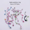 Stainless Steel Painted Geometric Circular Nose Rings Eyebrow Nails Cshaped Ear Bone Nails Lip Nail Piercing Jewelry