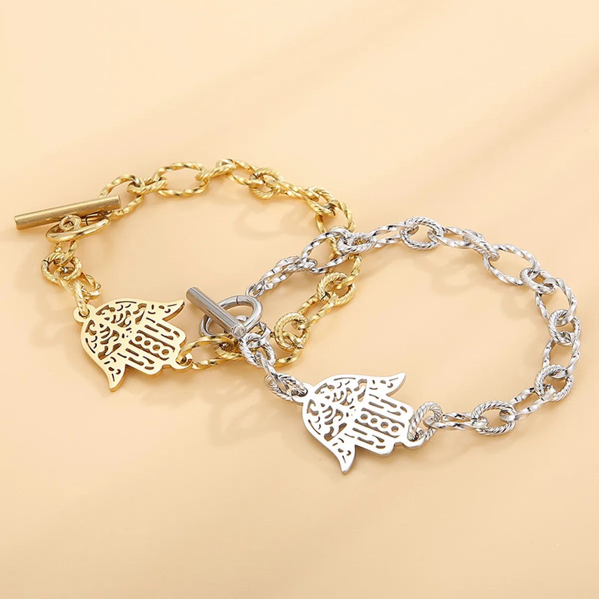 Stainless Steel Palm Ot Buckle Bracelet Wholesale Jewelry Gooddiy