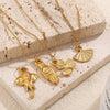 316L Stainless Steel Palm Sixpointed Star Shape Pendant Jewelry For Women Plated With Gold
