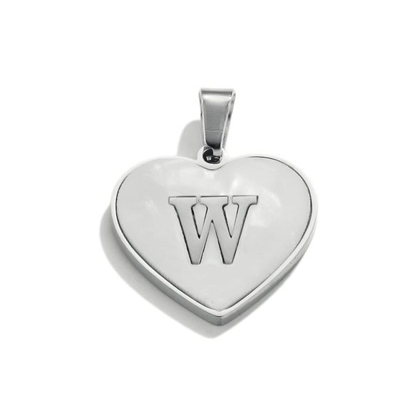 Stainless Steel Peach Heart And English Letter Diy Handmade Electroplated Pendant Necklace Accessories
