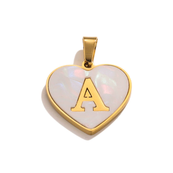 Stainless Steel Peach Heart And English Letter Diy Handmade Electroplated Pendant Necklace Accessories