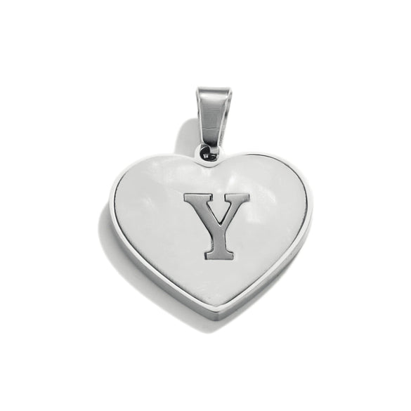 Stainless Steel Peach Heart And English Letter Diy Handmade Electroplated Pendant Necklace Accessories