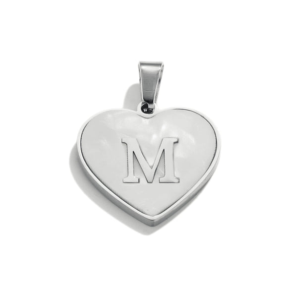 Stainless Steel Peach Heart And English Letter Diy Handmade Electroplated Pendant Necklace Accessories