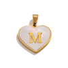 Stainless Steel Peach Heart And English Letter Diy Handmade Electroplated Pendant Necklace Accessories