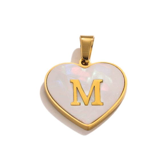 Stainless Steel Peach Heart And English Letter Diy Handmade Electroplated Pendant Necklace Accessories