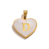Stainless Steel Peach Heart And English Letter Diy Handmade Electroplated Pendant Necklace Accessories