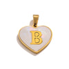Stainless Steel Peach Heart And English Letter Diy Handmade Electroplated Pendant Necklace Accessories