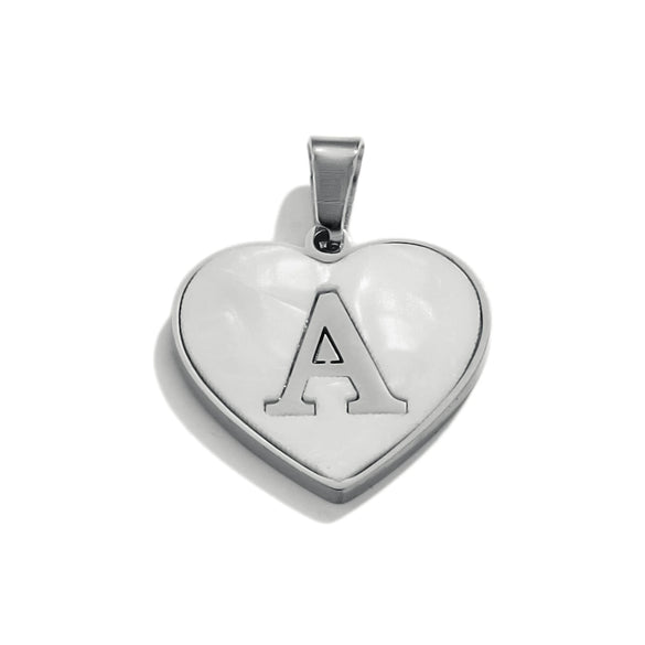 Stainless Steel Peach Heart And English Letter Diy Handmade Electroplated Pendant Necklace Accessories