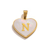 Stainless Steel Peach Heart And English Letter Diy Handmade Electroplated Pendant Necklace Accessories