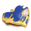 Stainless Steel Peach Heart Dripping Oil Single Hole Pendant Jewelry Accessories