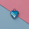 Stainless Steel Peach Heart Fish Scale Pendant Jewelry Accessories Fine Polishing