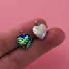 Stainless Steel Peach Heart Fish Scale Pendant Jewelry Accessories Fine Polishing