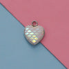 Stainless Steel Peach Heart Fish Scale Pendant Jewelry Accessories Fine Polishing