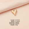 Stainless Steel Peach Heart Love Shape Glossy Electroplated Pendant Jewelry Accessories