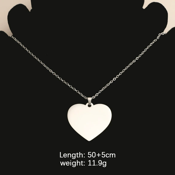 Stainless Steel Peach Heart Loveshaped Pendant Necklace Accessories With Fine Polishing