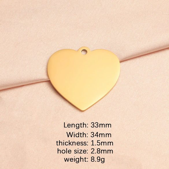 Stainless Steel Peach Heart Loveshaped Pendant Necklace Accessories With Fine Polishing